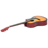 Karrera Acoustic Cutaway 40in Guitar String Music Instrument - Sunburst ACG40-SB