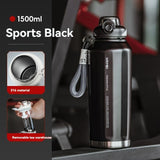 316 Stainless Steel Water Bottle Outdoor Insulated Bottle Sports Straw Bottle - Silver - Size 1000ml V1102-122-95094-SLR-1000ML