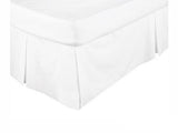 KINGDOM Box Pleated Valance White - KING SINGLE V442-KIT-VALANCE-225TC-WHITE-KS