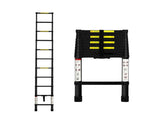Traderight Multipurpose Aluminium Ladder Telescopic 3.2M Black HW0076-3.2M-BK