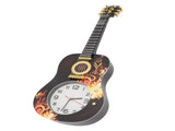 Wall Clock Silent Simulation Ukulele Shaped Decorative Alarm Clock for Bedroom Student Dormitory V1294-YM0626-3115220139512