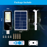 Solar LED Street Light Black Waterproof Outdoor Flood Lamp with Remote Control V178-59203