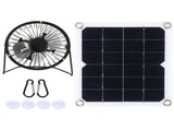 10W Solar Panel with Cooling Fan Photovoltaic Solar Panel for Home Pet Dog House V1294-YM0721-3114210016311