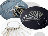 8Pcs 6In Loose Leaf Binder Book Rings D-Shaped Binder Rings Large Nickel Plated Steel Bookchain V1370-AZ4-10118