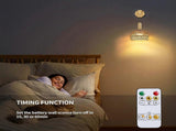 Battery Operated Wall Sconce Set of 2, Rechargeable Rattan LED, Remote, 3 Color Dimmable V1263-JX-5788