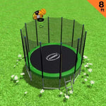 Kahuna Blizzard 8 ft Trampoline Green with Basketball Set TRA-BLZ-08-GN-BB