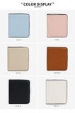 Slim PU Coin Purse, Women's Short RFID Blocking Minimalist Ultra-thin V1106-945-44220-BLU-1PCS