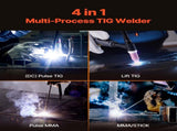 TIG Welder 4-In-1 Welding Machine Pulse MMA Lift STICK IGBT Inverter LED V952-TIGHJ140ASHYARAY5V3
