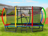 Kahuna 8 ft x 11 ft Rectangular Trampoline Rainbow Outdoor TRA-FJP-RCT-0811-RB