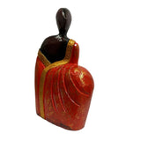 Tribal Lady Draped in Red Ornament 20x30cm V637-33811LDY
