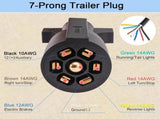 Trailer Wiring Harness,7 Pin Plug,7 Way Wire,6-Feet,Designed for RV Trailers, caravans, Food Vans V1259-DP01-A-5717