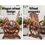 Gardeon Wooden Wagon Chair Outdoor ODF-WAGON-SINGLE-CC