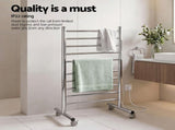 Devanti 10-Bar Freestanding Heated Towel Rail 3-5 Mins Fast Heating Electric Towel Warmer for TW-C-8T-STA1