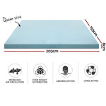 Giselle Bedding Memory Foam Mattress Topper Cool Gel 8cm Queen MATTRESS-TOP-C-GEL-8-Q