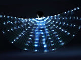 LED Light Up Wing for Adults 9.8FT Polyester Glowing Wing Belly Dance Costume Performance Clothing V1294-YM0901-3119240098211