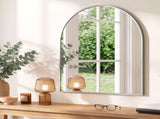 Embellir Arch Wall Mirror, Decorative Silver Mirrors, 86x81cm Bathroom Vanity Mirror, Slim MM-E-WALL-OVAL-SR-8186