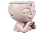Face Planter Pot Resin Love Style Lady Head Succulent Planter Women Face Flower Pot with Drainage V1294-YM0706-3111230240211
