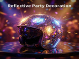 Disco Ball Helmet Party Decoration with Retractable Visor and Cowboy Hat Design - Handmade Glitter V1258-DP02-C-2165