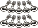Jacket Zipper Replacement Slider Heart Shape Metal 10Pcs for Women V1366-AZ2-W-19206