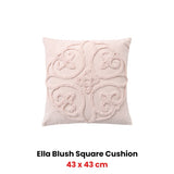 Bianca Ella Blush Square Filled Cushion 43 x 43cm V442-BCA-CUSHION-ELLA-BLUSH-SQ
