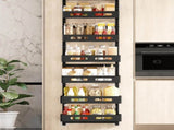 CARLA HOME 6 Tier Over the Door Organizer with Adjustable Metal Pantry Storage Rack and Hanging V178-36247