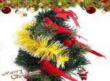 10PCS Red Cardinal Birds Clip on Pine Branche -Christmas Realistic Feathered Birds with Clip for V1369-AZ3-W-12423