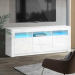 Artiss Entertainment Unit TV Cabinet LED 160cm White Anna FURNI-N-LED-TV04-WH-AB