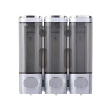 3-Piece 300ml Wall Mounted Soap Dispenser for Shampoo & Soap, Silver V1188-MS-325-0121