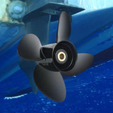 Outboard Propeller, Replace for OEM 3587522, 4-Blade 14 1/4" x 19" Pitch Aluminium Boat Propeller, V952-CLXJH41414X19DFBXV0