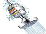 High Output Universal Shower Filter with Replaceable Cartridge, Better Skin, Softer Hair, and V1369-AZ3-W-03360