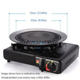 Non-Stick Round BBQ Grill Pan with Holder, 1 Piece Barbecue Plate for Kitchen Textile, for V1370-AZ4-17160