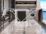 Mini Double-Wing Floor-Standing Folding Clothes Drying Rack-White V1161-108767