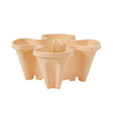 Beige 3-Tier Stackable Strawberry & Vegetable Planter with Mobile Wheel Tray - Space-Saving Vertical V888-ELOSUNG42024