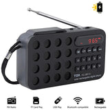Portable Solar FM Radio Bluetooth Speaker Black V728-OBA1005006996417449