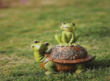 Frog Garden Statues Decor Outdoor, Resin Couple Frogs Garden Animal Statue Waterproof, Figurines for V1192-AZ-W-11614