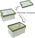 2 Pack Collapsible Storage Bins with Lids, Stackable Folding Plastic Storage Crates for Clothes Toys V1237-ZY00B08HD1VHHQ