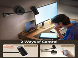 Battery Operated Sconces Set of 2, Swing Arm Lamp with Remote Control, Not Hardwired Led V1171-CB-SA-CWL-CCT-2