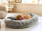 Xxxl Human-Sized Dog Bed Washable Orthopedic Pet Bed Bean Bag With Soft Blanket V767-P-XD1267