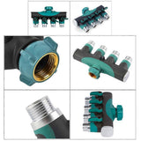 Water Hose Splitter - 2-Way Hose Manifold with Leak-Proof Connector Valves V1263-JX-4541