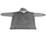 Hooded Blanket Fleece Flannel Hoodie Warm Clothes with Pocket Oversized Free SizeGray V1294-YM0901-3117200157813