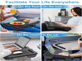 CARLA HOME Oversized Portable Lap Desk with Cushion,Mouse Pad, Tablet and Phone Holder which Fits Up LSB-36161