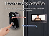 Smart Wireless Video Doorbell with 4.3" Screen HD 8MP Camera Night VisionTwo-Way Audio IP65 V462-MD-173-01