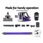 Devanti Handheld Vacuum Cleaner Cordless HEPA Filter Purple VAC-CL-FT-09E-GY-PP