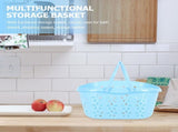 8Pcs Multi Functional Plastic Vegetable and Fruit Storage Baskets with Sturdy Handles V1369-AZ3-W-16815
