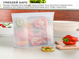 Bangp Premium Silicone Reusable Food Storage Bags,4 Pack,Stand-Up Bottom,Multi-Use Food Freezer V1259-DP01-F-72