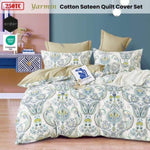 Ardor 250TC Yarmin Moroccan Cotton Sateen Quilt Cover Set Queen V442-INT-QUILTCS-250TCYARMIN-GREEN-QS