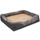 Memory Foam Dog Sofa with Orthopedic Bed & Rim Pillow V767-XPET368-2XL-V1