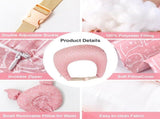 Multipurpose Nursing Pillow with Adjustable Waist Strap & Removable Cover for Feeding, Tummy Time & V1107-CS-YEBRZTL