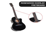 Karrera Acoustic Cutaway 40in Guitar - Black ACG40-BK