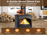Stove Fan 6 Blade Mini Fireplace Fan Heat Powered Wood Stove Fan V1294-YM0706-231005MQ02-1